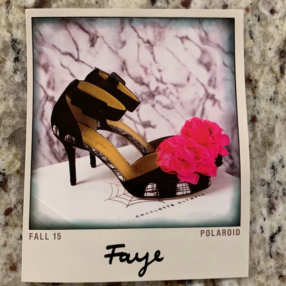 Charlotte Olympia ‘Faye’ Black Silk Satin Peep Toe Heels SZ 38 - Picture 11 of 13